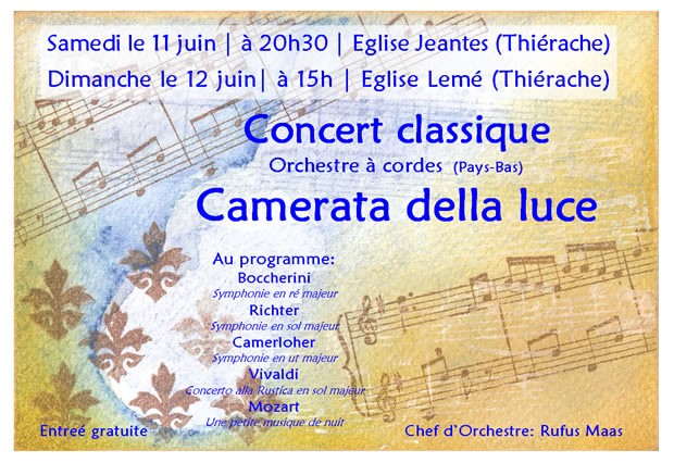 Orchestre à cordes néerlandais
à Lemé et Jeantes